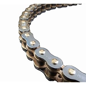 【クリックで詳細表示】EK(イーケー) QXリングシールチェーン 520SR-X2 シルバー＆ゴールド 106L カシメジョイント： カー＆バイク用品