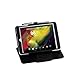 i-UniK HP 8 Model 1401US Tablet Slim Folio Protection Case Bonus Stylus Pen (Black)