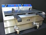 Electric Twin 10L Commercial Deep Fat Fryer with Taps