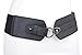 TFJ Women Elastic Fashion Wide Belt Hip High Waist Faux Leather Waistband S M Black