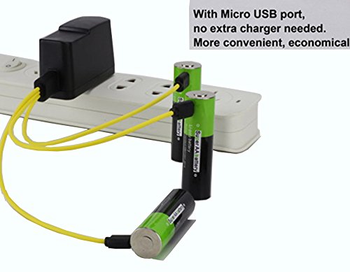 BreaDeep New USB Rechargeable Battery Super Revolutionary 3000 Cycle 18650 Lithium/Li-ion Battery for Toys,Remote Controls,Appliances & other Electronic Devices Need to Replace Batteries- 1 Pack (Green+Black)