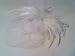 White Birdcage Veil Flower Feather Fascinator Comb Wedding Bridal Prom