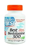 Doctor's Best Benfotiamine 300 Mg Vegetarian Capsules, 60 Count