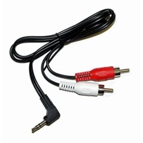 Sirius Satellite 6' Auxilliary Input Cable Stereo Mini-Jack to 2 Male RCA by Directed Electronics