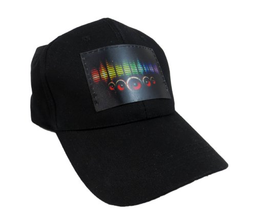 Acc4u Dj LED Flashing Sound Activated Multi Color Speaker Rave Light up Disco Hat Cap