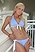 Women's Swimsuit Separate by Blue Sky Swimwear peri/white stripe; Bow Tie Bikini Bottom: Bathing Suit Bottom Only