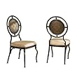 Basil "Antique Brown" Dining Side Chairs, 18" Seat Height - 2 pcs in 1 carton By Powell Furniture