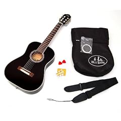 1/2 Akustik Konzertgitarre f�r 6 - 9 Jahre in Schwarz mit Rosenholz +Zubeh�rset: gepolsterte Gitarrentasche, Gurt, Saiten, Stimmpfeife und 2 Plektren