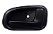 PT Auto Warehouse TO-2522A-RH - Inside Interior Inner Door Handle, Black - Passenger Side