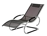 Zoom Produkt-Bild: Siena Garden 104898 Swingliege Adria, silber schwarz L 152 x B 63 x H 82 cm