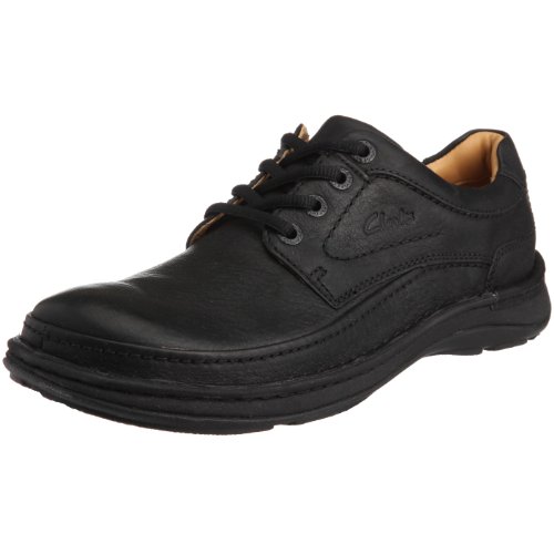 Clarks Nature Three Black Leather 203390087110, Men's Lace-Up Shoes - Black, 11 UK