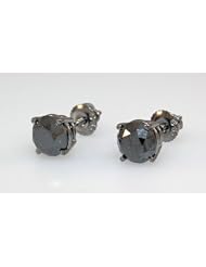 Black Diamond Earring Stud Only One stud - 1.5ctw