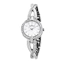 AK Anne Klein Woman's Swarovski Crystal Accented Silver-Tone X Shaped Bangle Watch #109107MPSV