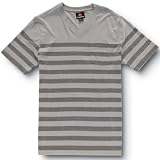 Quiksilver Kids Ginnis Gray V Neck Tee Shirt 8-20 (Medium (12-14))