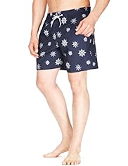 Blue Harbour Quick Dry Ship Wheel Print Swim Shorts