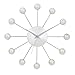 Rounded Chrome Finish Retro Wall Clock
