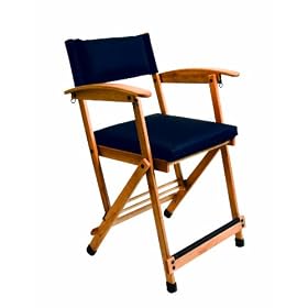 Hollywood Chairs by Totally Bamboo 27-Inch Elm Director Chair, Navy by Hollywood Chairs