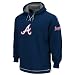 MLB Atlanta Braves The Liberation Hooded Fleece Pullover, Athletic Navy/Granite/White, X-Large