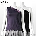 (ザラ)ZARA レディース スパンコール ワンショルダー カットソー(アウトレット)「5618-254」ZARA ザラ カットソー キャミソール Tシャツ タンクトプ ベアトップ レディース アウトレット 訳あり セレブ ladies cutsew outlet H＆M 激安 格安 円高還元[売切]