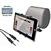 DBTech Car Headrest Mount Holder For Google Android Tablets - Include 5 ft. 3.5mm AUX Cable