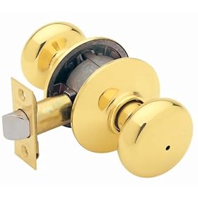 Schlage F40VPLY605 Plymouth Privacy Knob, Bright Brass by Schlage
