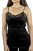 Belle Donne- Womens Cami Dress Spaghetti Adjustable Straps Lace Trim Solid Camisole