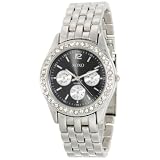 XOXO Women's XO5208 Black Dial Silver-tone Bracelet Watch