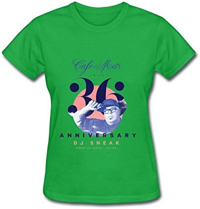 Qiaour Women's DJ Sneak Art T Shirt Forest Green XL