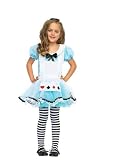 Girls Kids Childrens Adorable Alice, Apron Dress With Tulle And Organza Petticoat Skirt Leg Avenue Costume Halloween Outfit