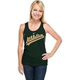 Oakland Athletics Women's Green Bling Tank Top