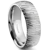 7 Degree TIGER Skin Titanium Band Ring
