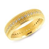 14K White Gold Textured Eternity Band Ring