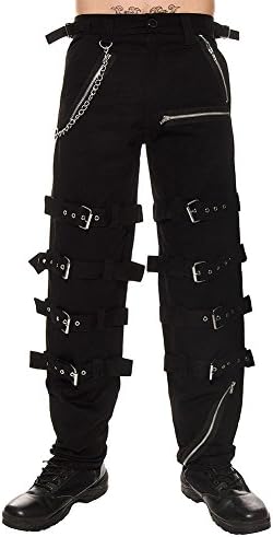 Dead Threads Mens Buckles &amp; Chain Trousers - X-Large, Black