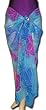 Full Size Pareo: Sheer Fish and Shells Print on Turquoise