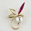 Swarovski Crystal Golden Flower October Birthstone Brooches & Pins