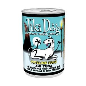 Tiki Dog Pipeline Luau - Ahi Tuna on Brown Rice with Carrots (12 14oz cans) by Tiki Dog