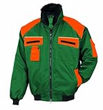 Allroundblouson 9420-0-1119-M Allroundblouson, 65 % Polyester, 35 % Baumwolle, Obermaterial wasser- und schmutzabweisend, &Auml;rmel und Pelzkragen sind zum abtrennen, Gr&ouml;&szlig;e M, Farbe: gr&uuml;n-orange