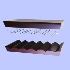 22'' x 11'' x 5.25'' Wine Shelf Rack Set Cherry by Ennospace