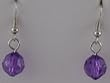 Purple Gem Cut Globes Earrings