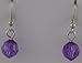 Purple Gem Cut Globes Earrings
