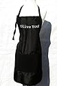 Black "Olive You" Embroidered Apron