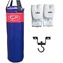 Quality Vinyl Punch Bag Kick Boxing Martial Arts set With Free Ceiling Hook & Bag Gloves