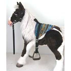 Butterscotch S'mores Furreal Horse Halter & lead - SW Blue - Cornflower Yellow