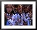 Costumed Dancers at the Fiesta De La Virgen Del Carmen, Pisac, Cuzco, Peru Framed Art Poster Print by Grant Dixon, 31x25
