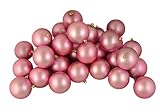 12ct Matte Pretty in Pink Shatterproof Christmas Ball Ornaments