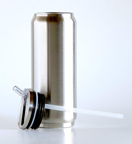 Vacuum Insulated 16 Ounce Stainless Steel Can Tumbler (Silver)
