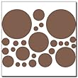 Chocolate Brown Polka Dot Wall Decor Transfer Stickers