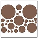 Chocolate Brown Polka Dot Wall Decor Transfer Stickers