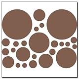 Chocolate Brown Polka Dot Wall Decor Transfer Stickers