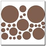 Chocolate Brown Polka Dot Wall Decor Transfer Stickers